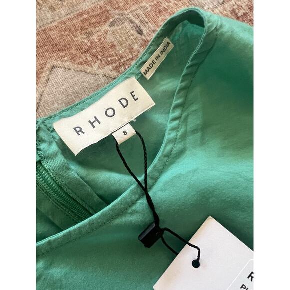 Rhode Pia Dress Mini in Jade Womens Size 8 NWT - Picture 4 of 7